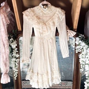 ROMANTIC 🕊 GUNNE SAX JESSICA COTTAGECORE DARK ACADEMIA DRESS